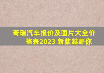 奇瑞汽车报价及图片大全价格表2023 新款越野你